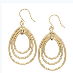 Anne Klein Elegant Gold Teardrop Earrings